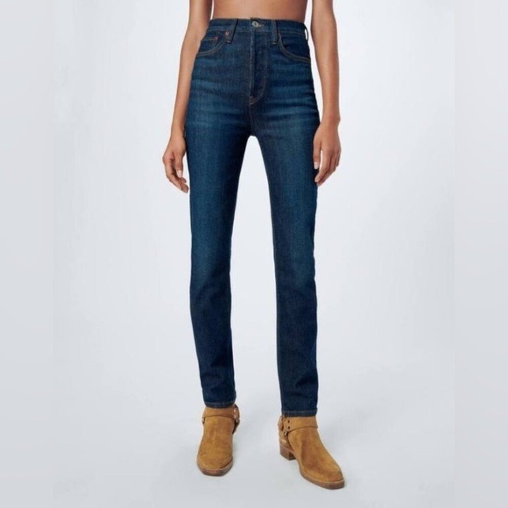 RE/DONE Ultra High Rise Ankle Crop Worn Heritage Size 26